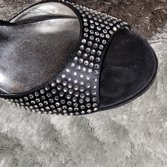 💕Aldo Black and Bling Open Toe Sandals - Size 10💕 - Picture 4 of 10